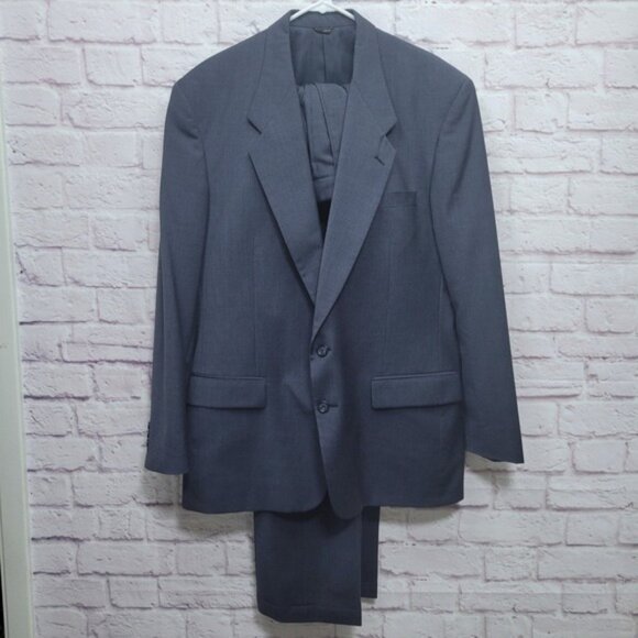 Givenchy Monsieur Wool Suit No Size Micro Houndstooth Jacket Pants Midnight Blue - Picture 1 of 9